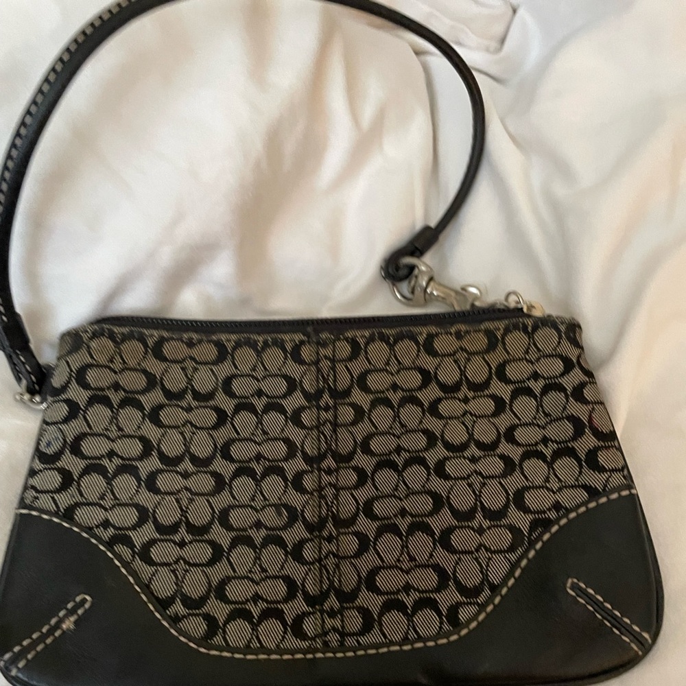 Black coach wristlet